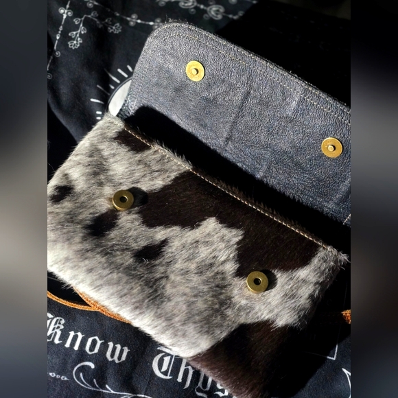 Cowhide and leather Myra crossbody or shoulder bag - Picture 2 of 5